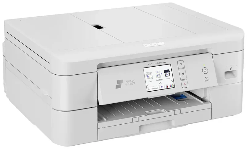 DCP-J1800DW Multifunctionele printer Inkjet Kleur A4 Printen, scannen, kopiëren ADF, Cutter, LAN, WiFi, USB von Brother in Weiß – Produktfoto 2 von 2