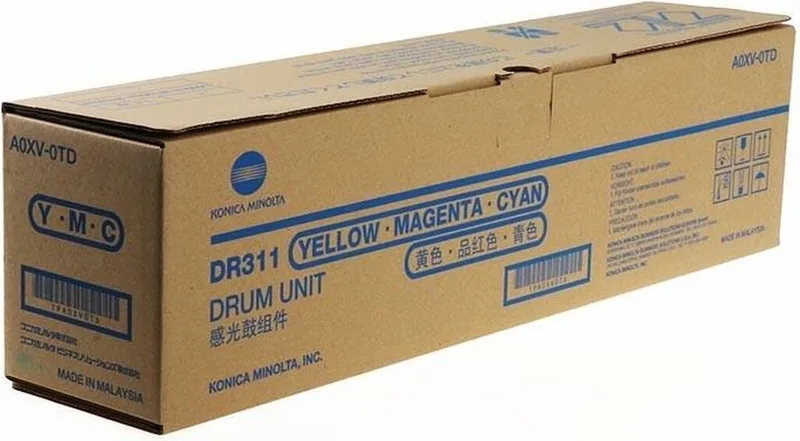 Printer drum Konica Minolta DR-313 A7U40TD Tricolour by Konica Minolta in Cyan – product photo