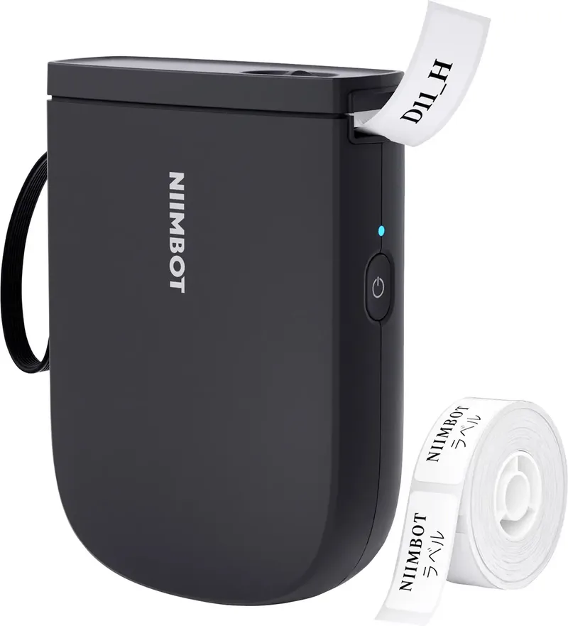 Etikettendrucker D11_H Portable thermal label printer Etikettendrucker Thermodirekt 300 x 300 dpi Etikettenbreite (max.): 15 mm USB, Bluetooth® von Niimbot in Schwarz – Produktfoto