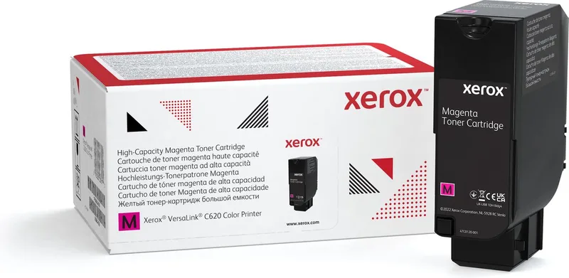 VersaLink C620 magenta tonerkassett med høy kapasitet (12 000 sider) fra Xerox – produktbillede