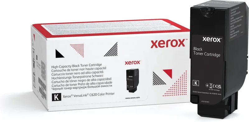 VersaLink C620 sort tonerkassett med høy kapasitet (20 000 sider) van Xerox in Zwart – productfoto