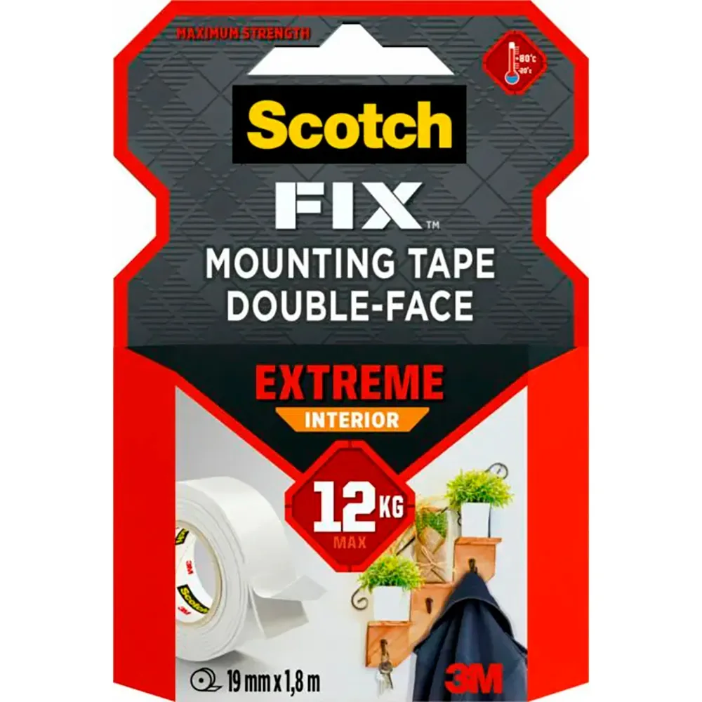 Ruban Adhésif Double Face 19mmx1.8m Extreme de 3M – photo produit