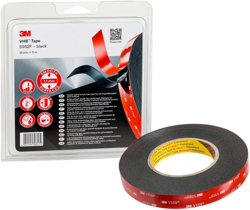 3M 5952F/IPS Klebeband Schwarz (L x B) 11 m x 19 mm 1 St. de 3M – photo produit