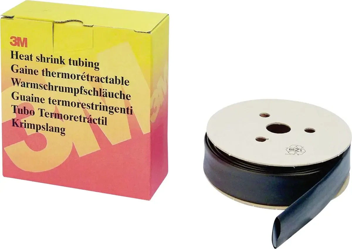3M 7000099164 Gaine thermorétractable sans colle 9 mm 3 mm Taux de retreint:3:1 21 m fra 3M i Hvid – produktbillede