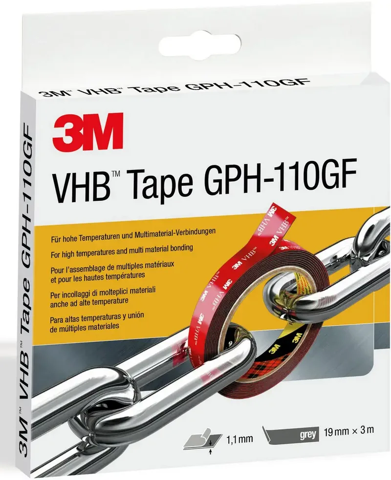 GPH-110F19-3 Klebeband Grau (L x B) 3 m x 19 mm 1 St. de 3M – photo produit