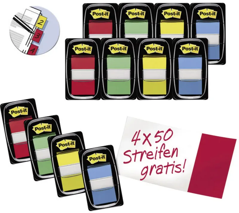 Post-it Haftstreifen Index Promotion 680-P12 farbig - Artikel: 110262899 de 3M – photo produit