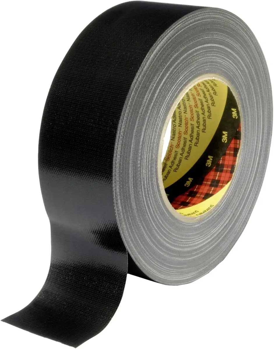 3M 389S50 Textieltape 389 Zwart (l x b) 50 m x 50 mm 1 stuk(s) van 3M in Zwart – productfoto