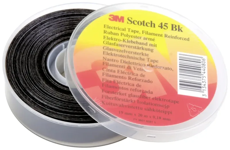 SCOTCH45BK-19X20 Polyester tape (l x b) 20 m x 19 mm 1 stuk(s) by 3M in Black – product photo