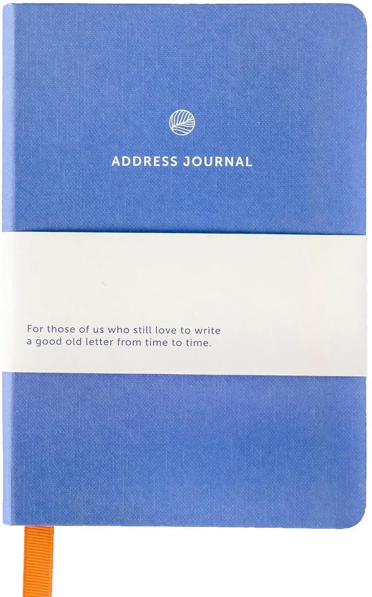 Adresboek - Lavendelblauw - 17 x 12 cm by A Journal in Lavendel blauworanje – product photo