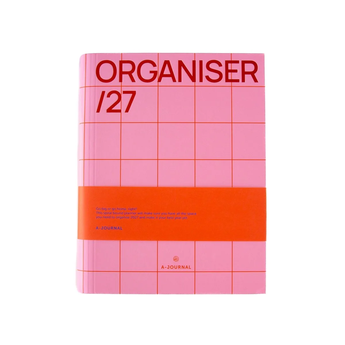 Agenda Spiraal - Organiser 2027 - Checkered Pink Red by A Journal in Red – product photo