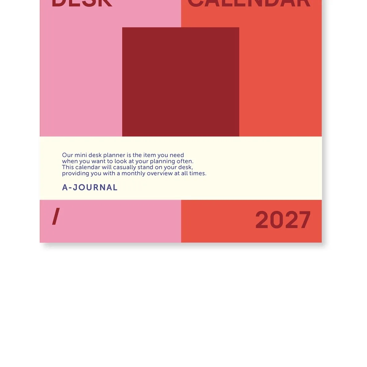 Desk Calendar - Bureaukalender - Roze Rood 2027 van A Journal – productfoto