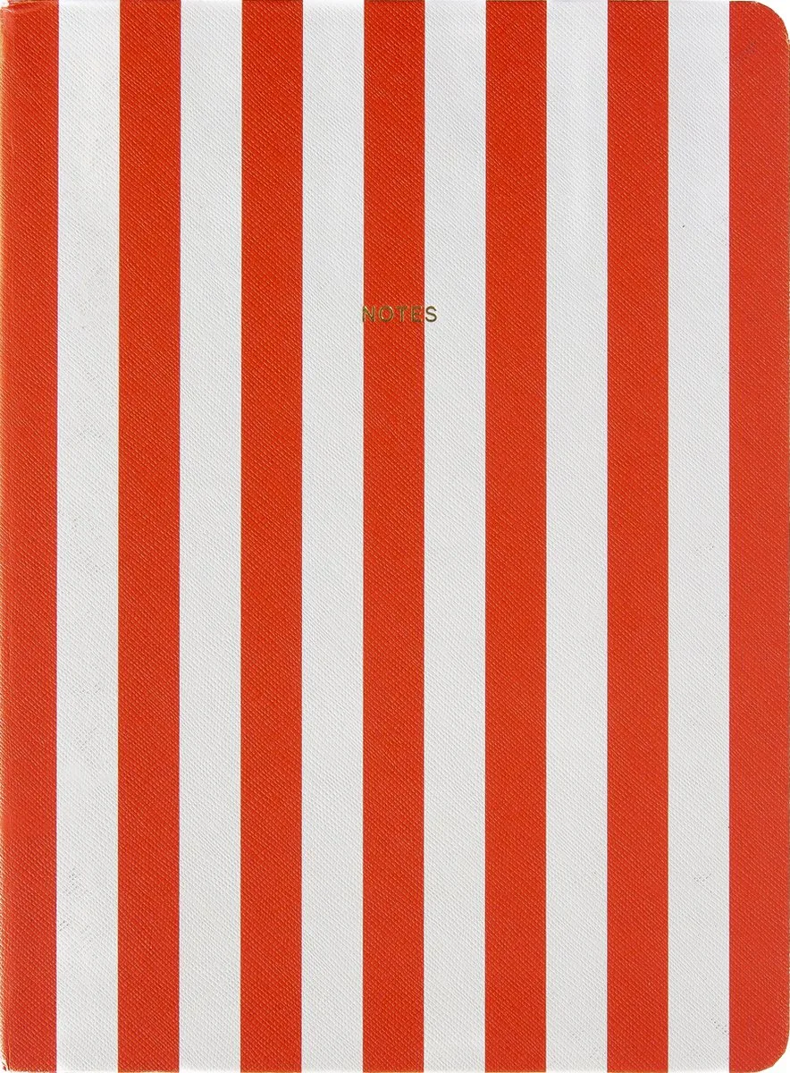 Fabrique - Notitieboek - A5 - Gestreept oranje - Gelinieerd van A Journal in Wit – productfoto