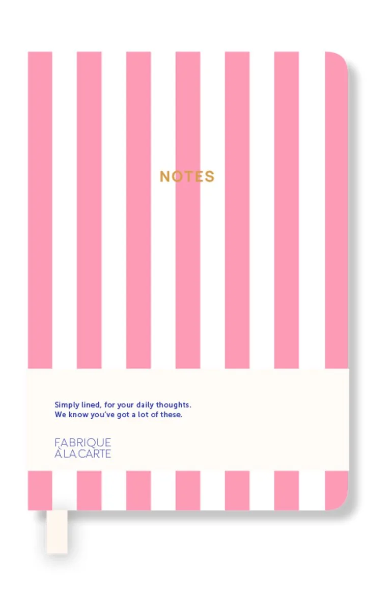 Fabrique - Notitieboek A7 - Gestreept - Blauw de A Journal en Blanc – photo produit