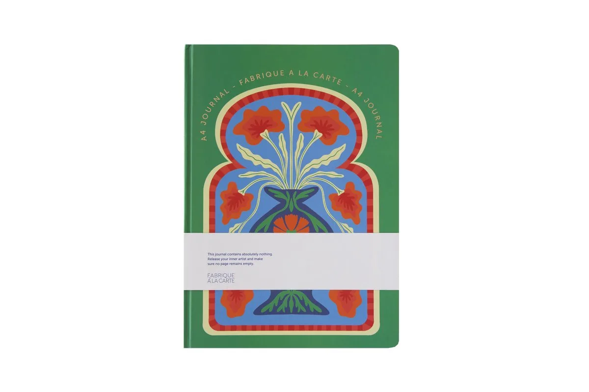 Fabrique - Schetsboek - A4 - Bloemen de A Journal en Bleu – photo produit