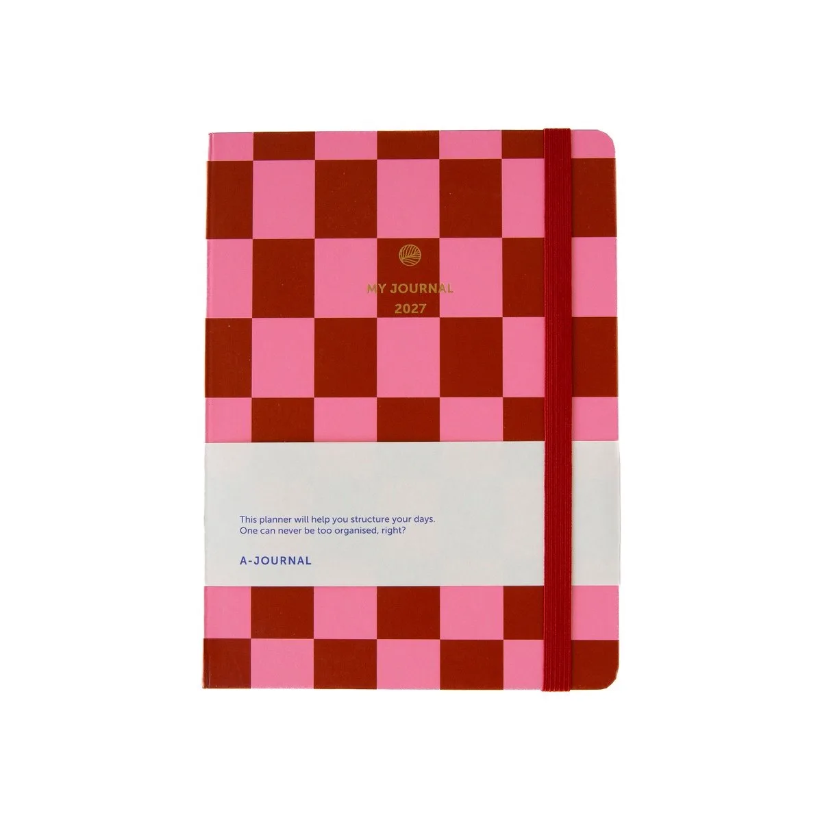 My Journal Agenda 2027 - Roze Geruit van A Journal in Rood – productfoto