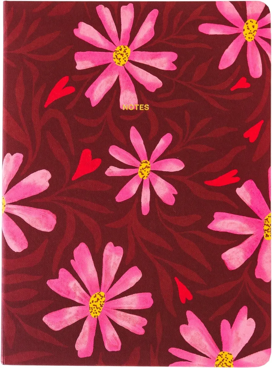 Notitieboek A5 - Arty - rood de A Journal en Rose – photo produit