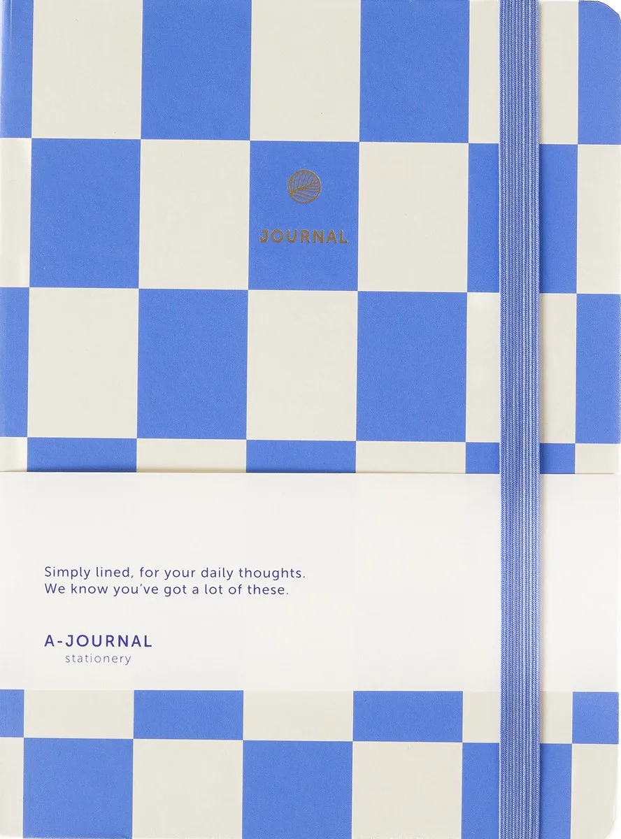 Notitieboek - A5 - Gelinieerd - Geruit lavendel de A Journal en Bleu – photo produit