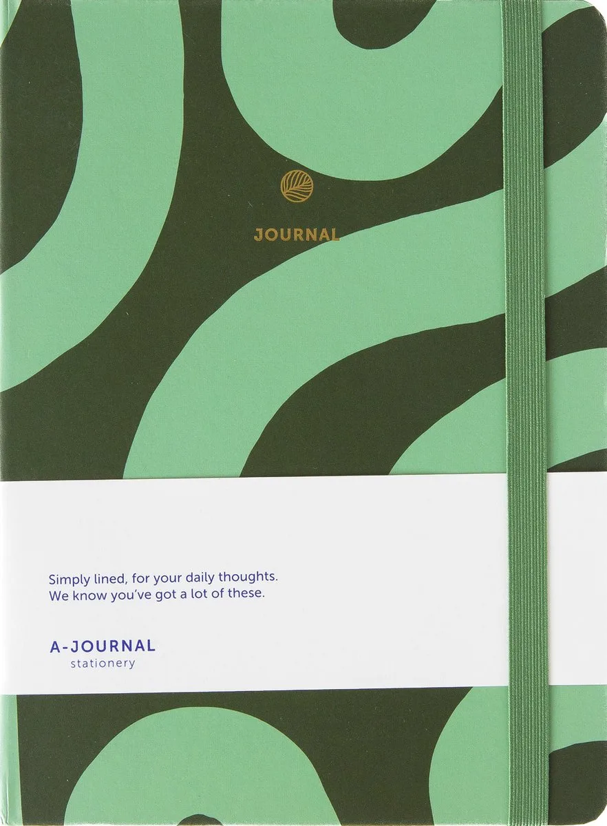 Notitieboek - A5 - Groovy roze - Gelinieerd von A Journal in Grün – Produktfoto