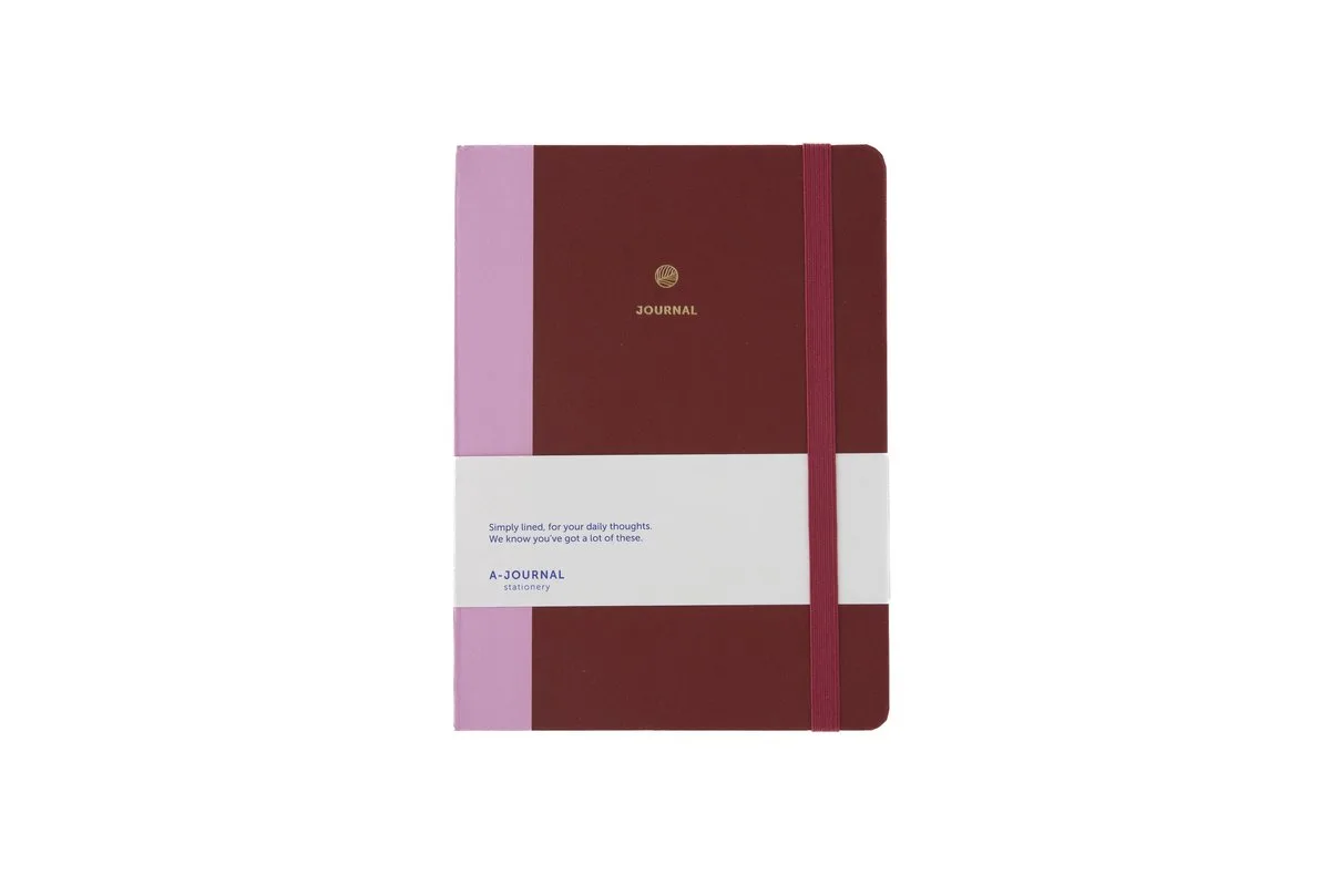 Notitieboek - A5 - Kersenrood - Gelinieerd de A Journal en Cherry Red – photo produit