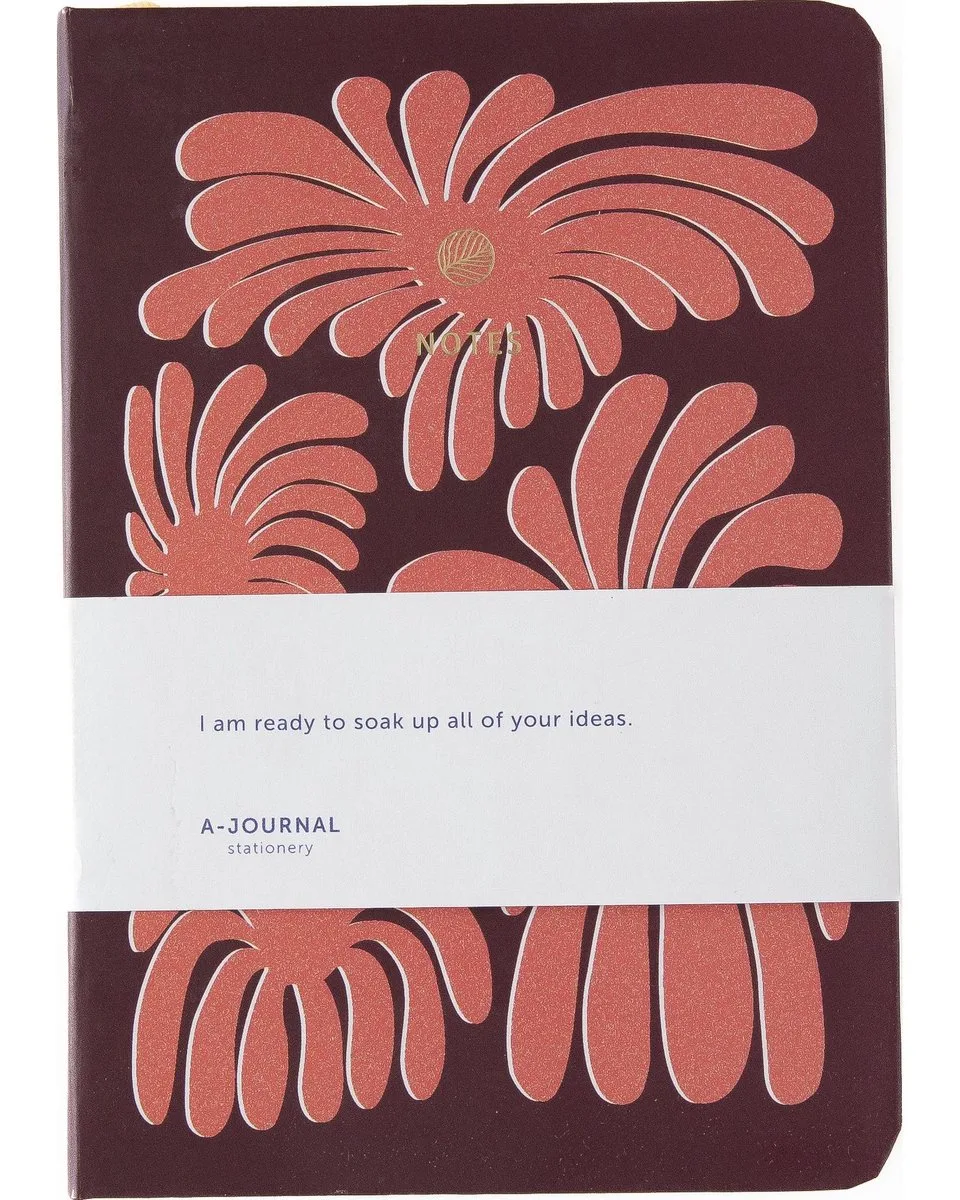 Notitieboek - A6 - Gelinieerd - Coral Flowers van A Journal in Koraal Bloemen – productfoto