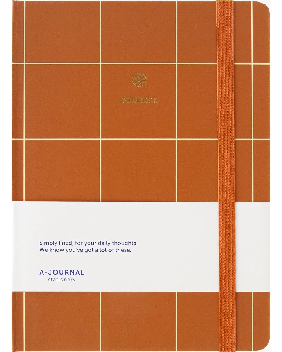 Notitieboek - terracotta - A5 by A Journal in Geruit – product photo