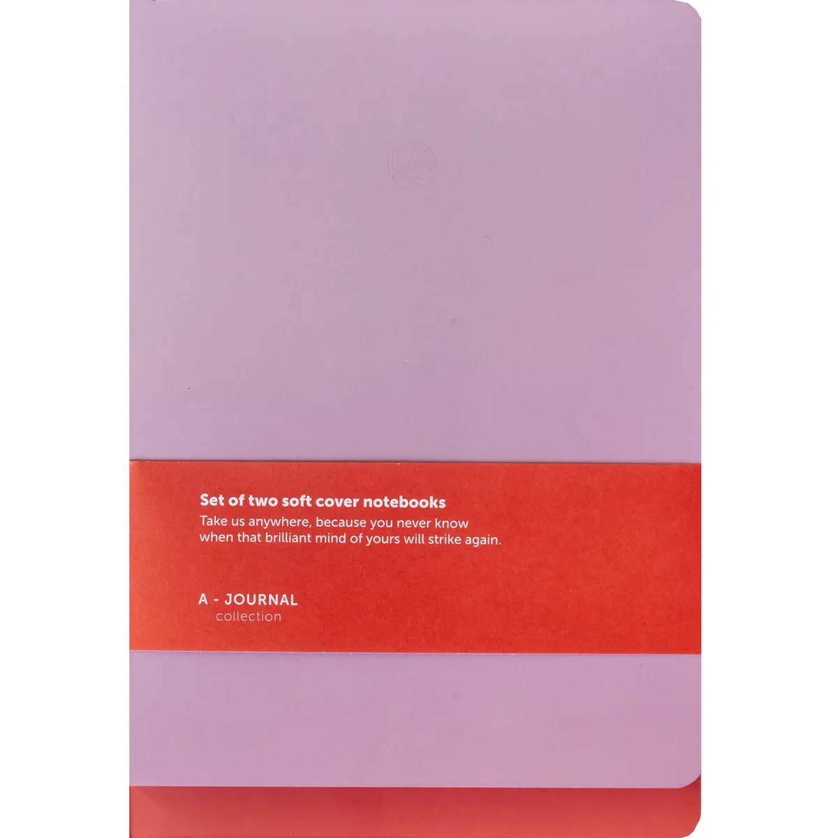 Notitieboeken softcover - Set van 2 - A5 - Koraal en de A Journal en Violet – photo produit