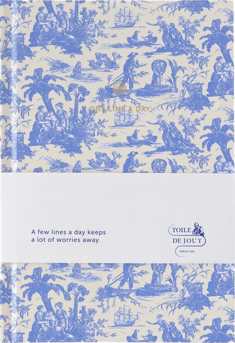 One Line a Day - Dagboek 5 jaar - Toile de Jouy blauw by A Journal in Blue – product photo