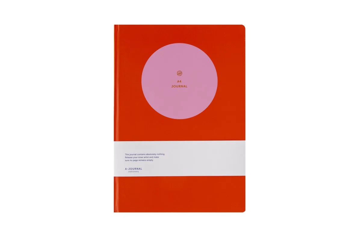 Schetsboek A4 - Circle - Roze van A Journal in Rood – productfoto
