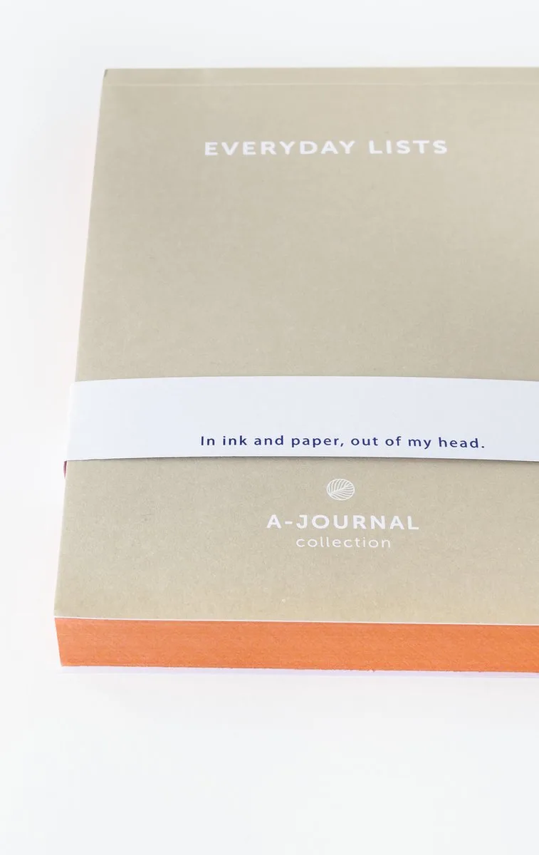 Schrijfblok - A6 - Gelinieerd de A Journal en Beige – photo produit
