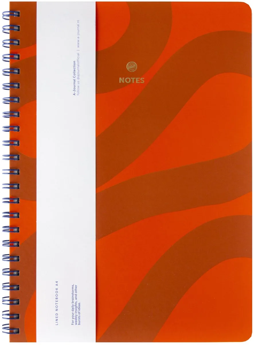 Spiraal notitieboek - A4 - Gelinieerd de A Journal en Orange – photo produit