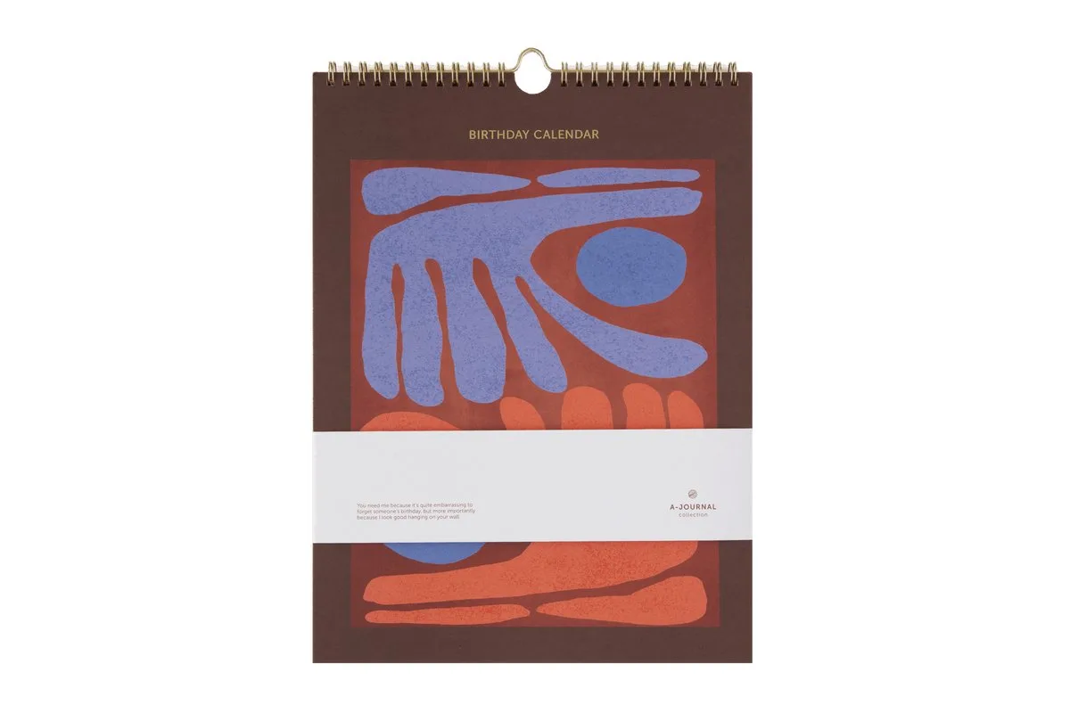 Verjaardagskalender - Arty - niet jaargebonden van A Journal in Multi-coloured – productfoto