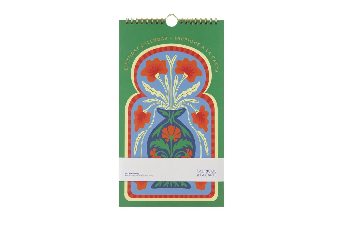 Verjaardagskalender - Ringband - Flower Vase de A Journal en Multicolore – photo produit