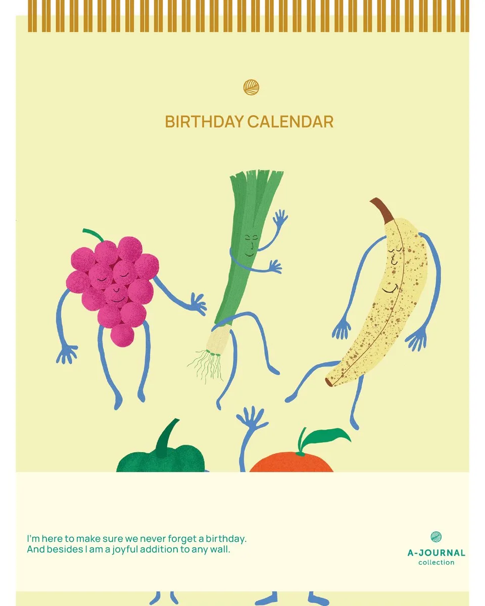 Verjaardagskalender - Spiraalgebonden van A Journal in Fruity – productfoto