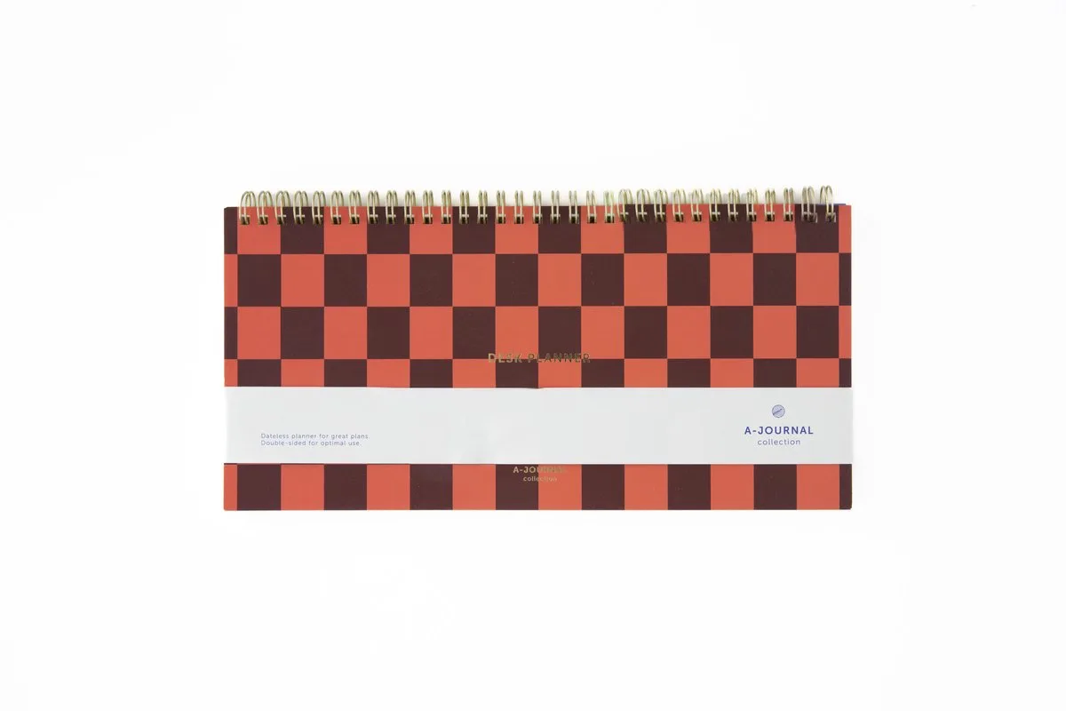 Weekplanner - Bureau - Spiraal de A Journal en Geruit – photo produit