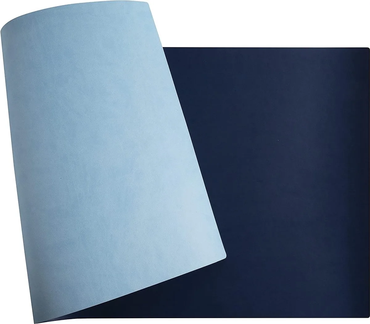 Bureau onderlegger dubbelzijdig 90 x 43 cm - Navy-Sky - Bureaumat onderlegger - Bureauonderlegger - Bureaublad onderlegger de Acropaq en Zeeblauw – photo produit