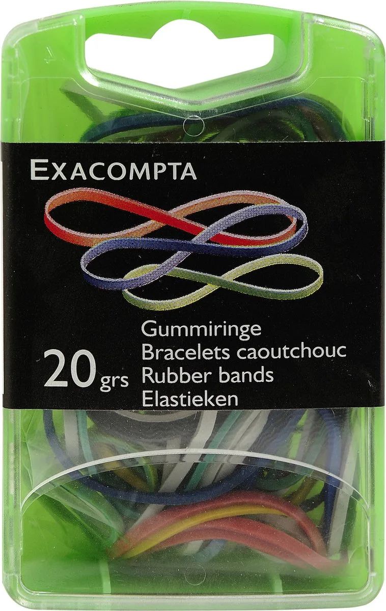 Doos met rubberen elastieken 20g de Acropaq en Geassorteerd – photo produit