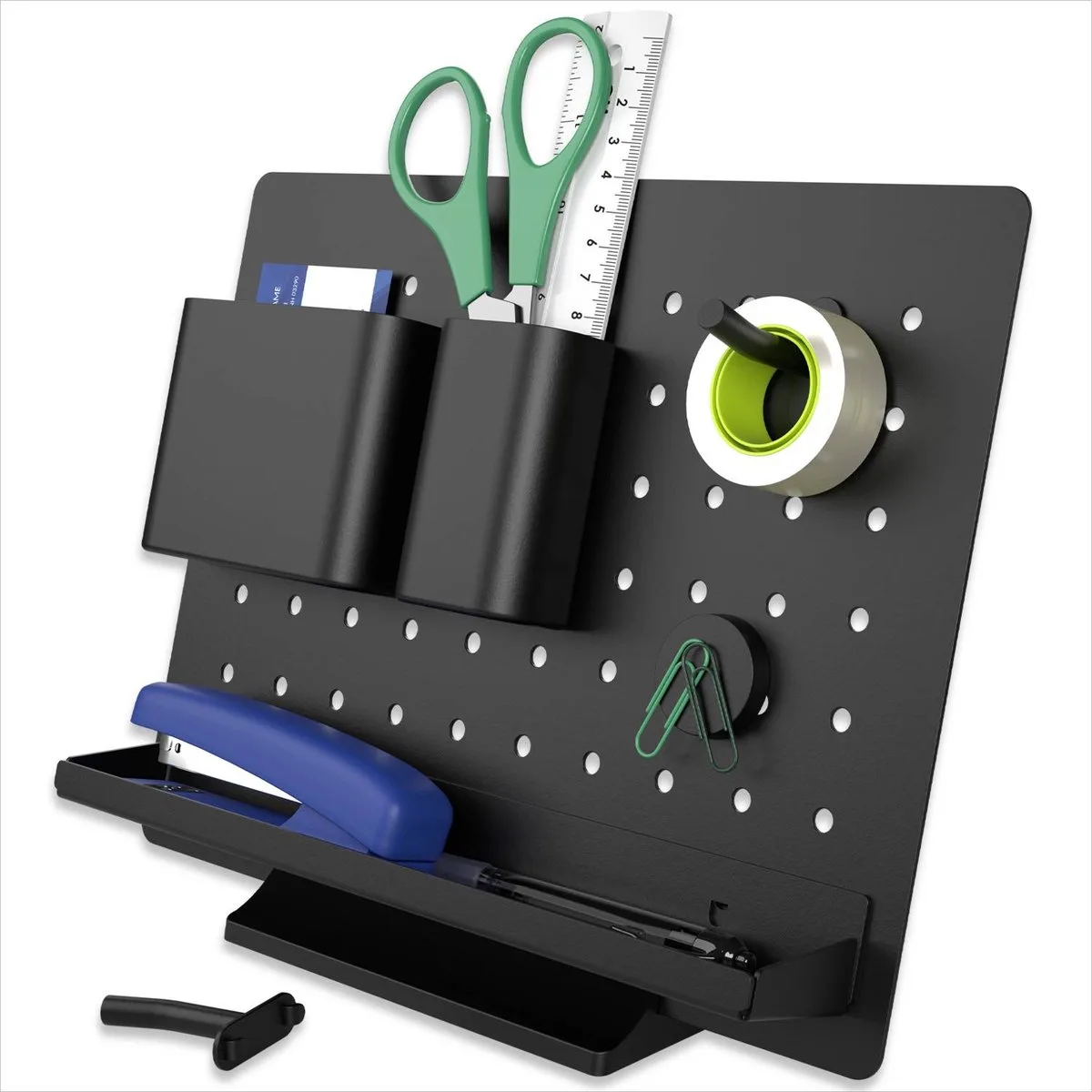 Pennenbakje aluminium – Zwarte pennenhouder & bureau organizer – Pennenbakjes voor pennen en accessoires by Acropaq in Black – product photo