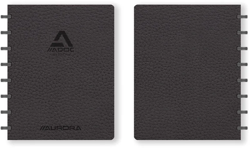 Business schrift, ft A5, 144 bladzijden, geruit 5 mm, zwart by Adoc – product photo