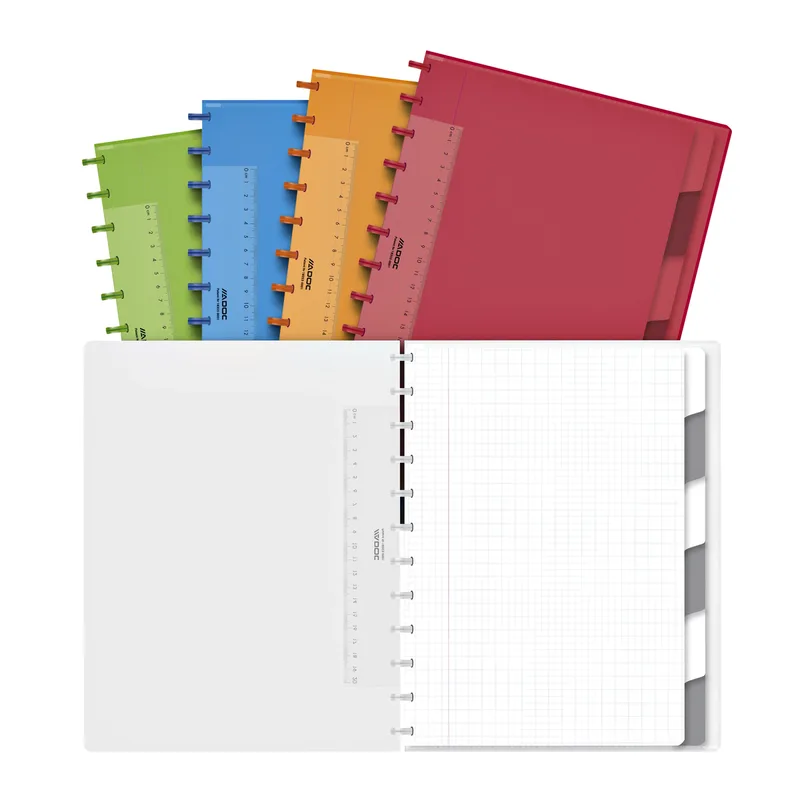 Schrift adoc a4 ruit 5x5mm 144pag 90gr 6 tabbladen | 8 stuks van Adoc – productfoto