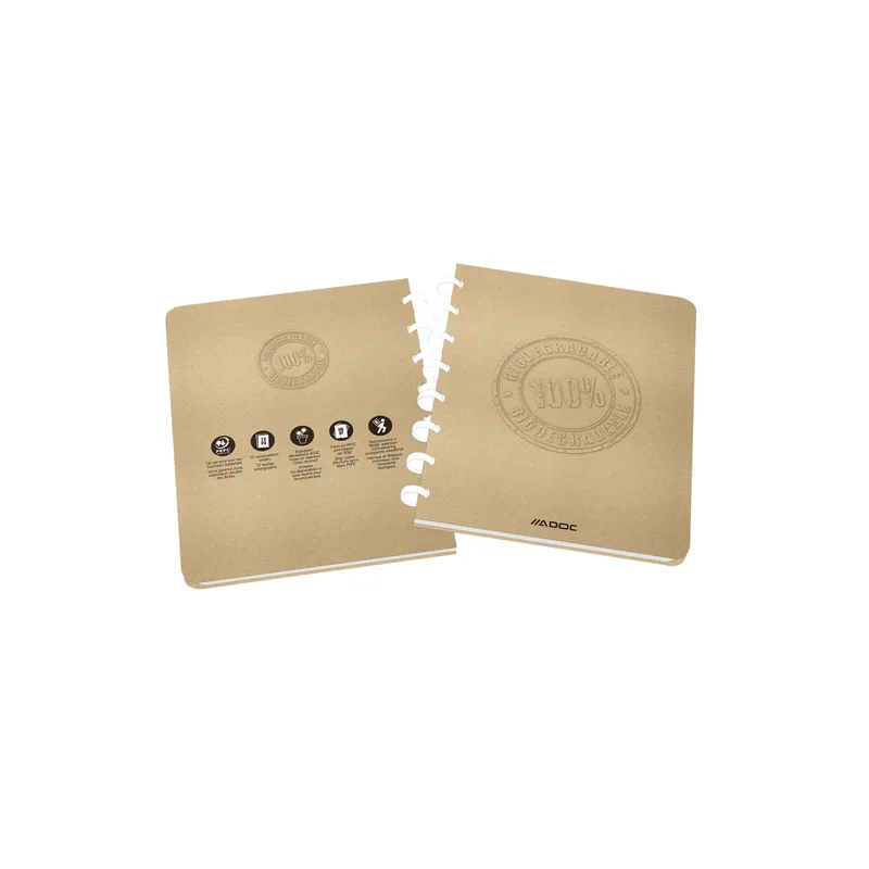 Schrift adoc bio a5 ruit 4x8mm 144pag 90gr kraft | 10 stuks by Adoc – product photo