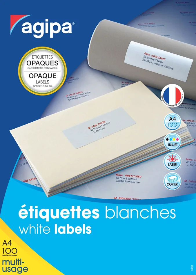Blickdichte Versand-Etiketten, 199,6 x 143,5 mm van Agipa – productfoto