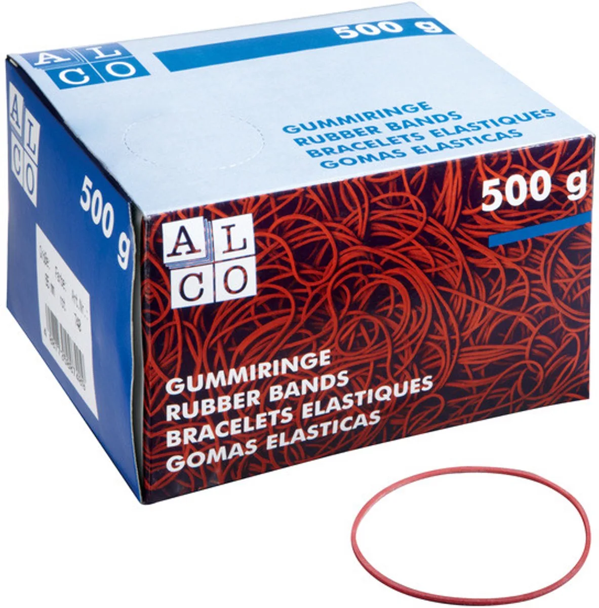 elastieken - inhoud 500 gram - 65mm - AL-740 de Alco en Rouge – photo produit
