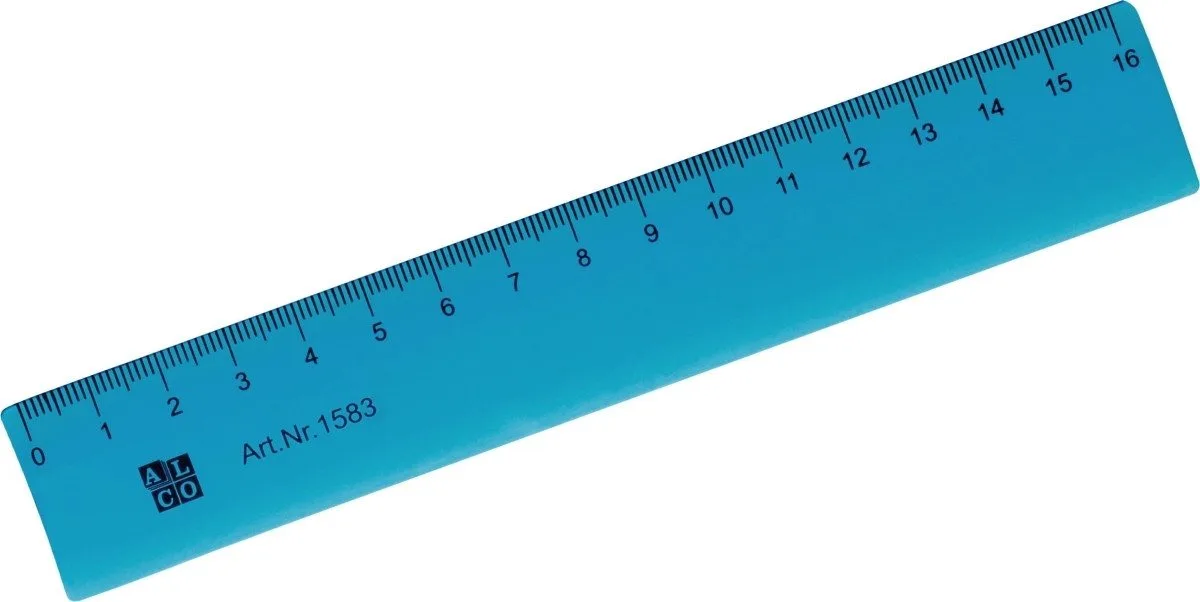 Lineal Lineal flexibel 16cm von Alco in Blau – Produktfoto