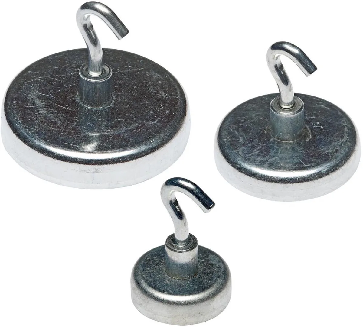Magneet Alco 25mm haak vernikkeld - trekkracht 3 - 5 kp de Alco en Argent – photo produit