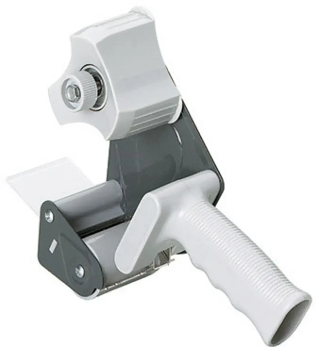 Packband-Abroller ALCO Metall/Kunststoff grau Grau Rollenbreite (max.): 50 mm Rollenlänge (max.) 66 m Mit Bremsvorrichtung von Alco – Produktfoto