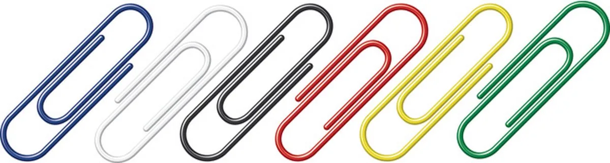 paperclips - 26mm - rond - doos a 100 stuks kleuren - AL-256A de Alco en Assorti – photo produit