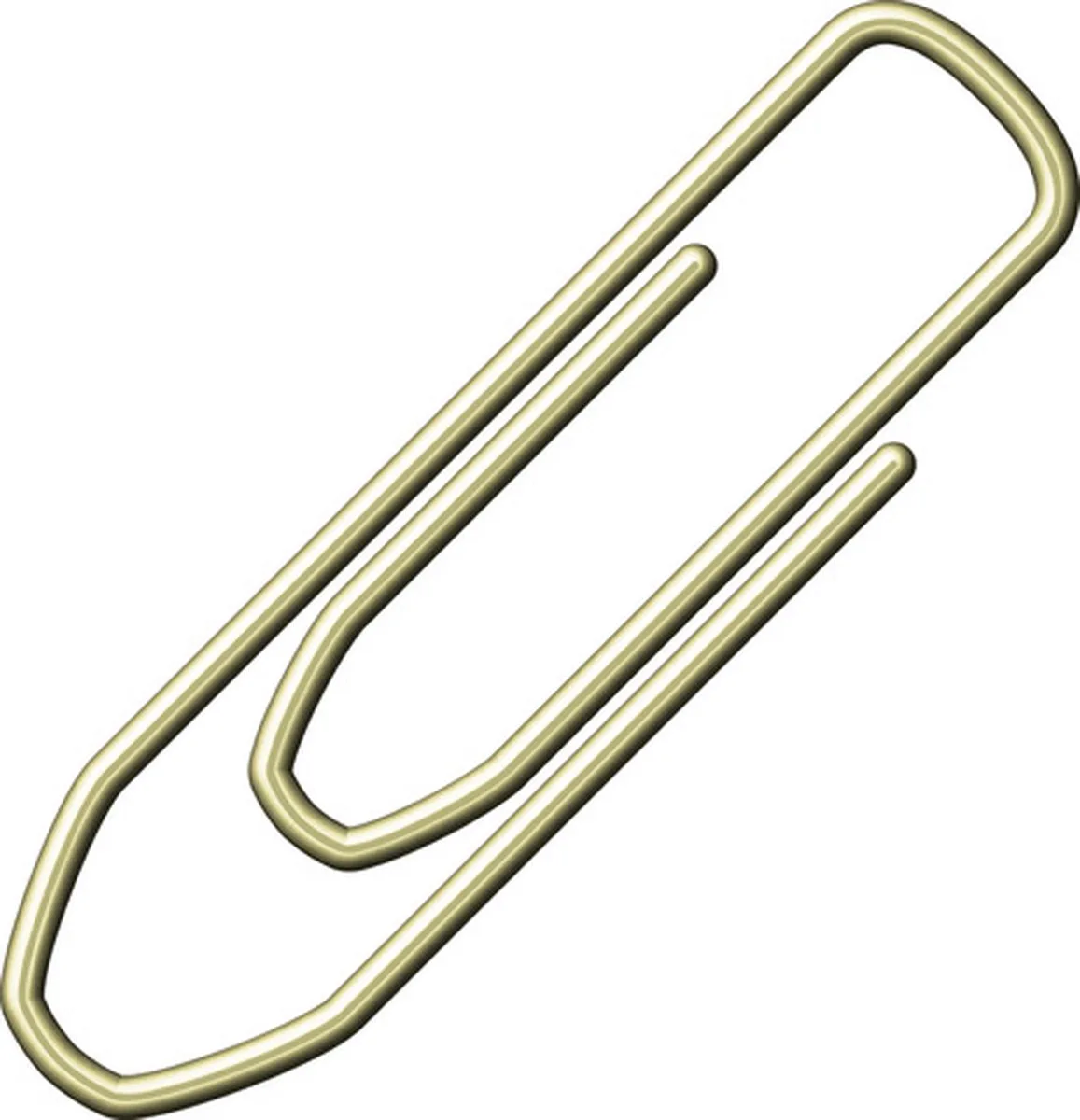 paperclips Alco 26mm hoekig messing doos a 125 stuks van Alco in Paperclips Alco 26 mm hoekig messing doos a 125 stuks – productfoto