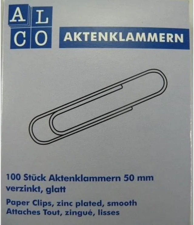 Paperclips alco 50mm ds a 100 stuks