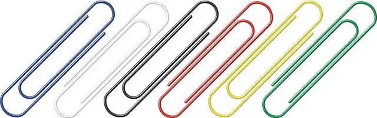 paperclips Alco 50mm rond kleuren 30 stuks in doos de Alco en Assorti – photo produit
