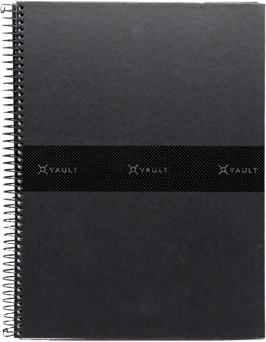 Collegeblok VAULT A5 HC ruit 5 mm 160 blz 90 gr papier van Ancor in Zwart – productfoto